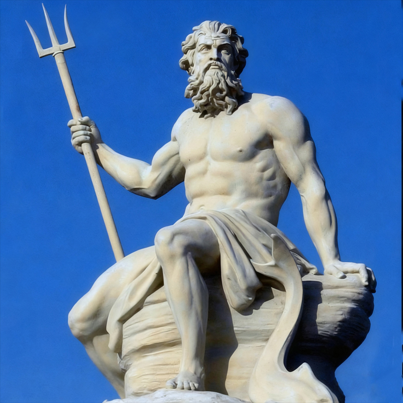 Tác phẩm điêu khắc con người bằng đá cẩm thạch theo chủ đề Poseidon
