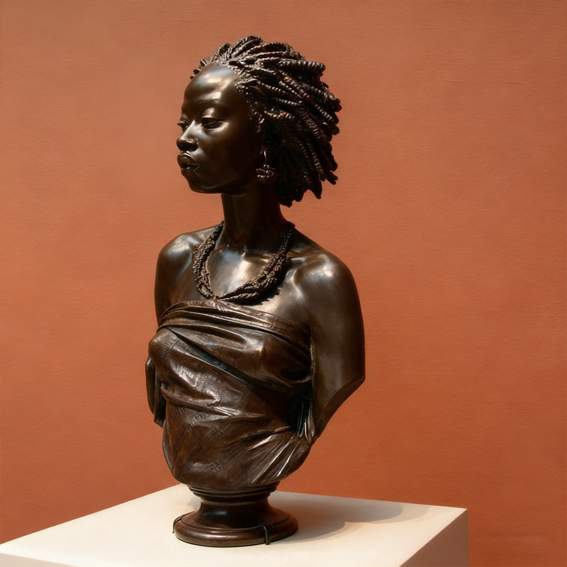 Tượng bán thân điêu khắc con người bằng sợi thủy tinh hiệu ứng đồng