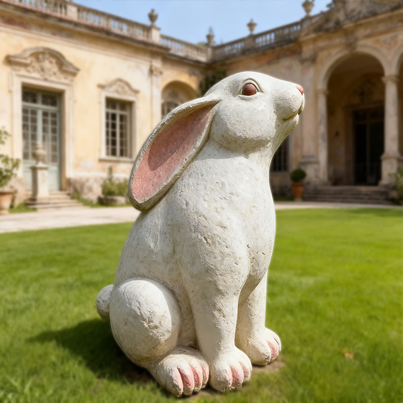 Điêu khắc thỏ động vật bằng đá cẩm thạch