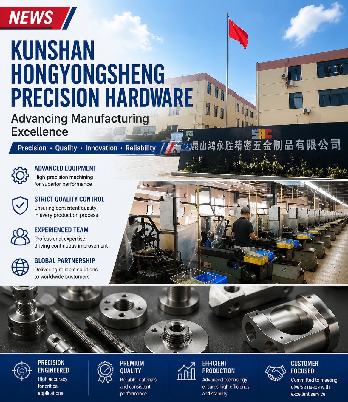 Phần cứng chính xác Kunshan Hongyongsheng đang mở rộng sức mạnh sản xuất của mình như thế nào?